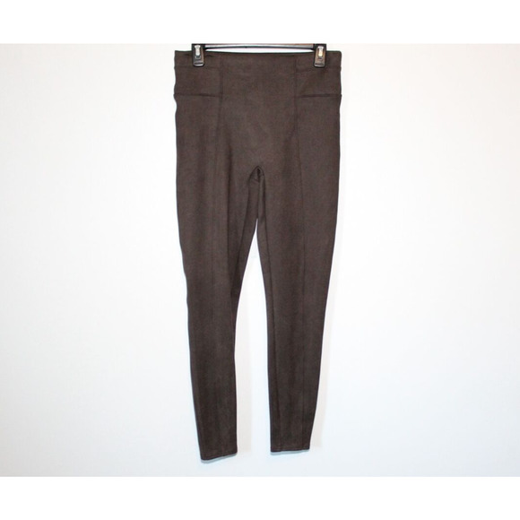 SPANX Faux Suede Leggings Chocolate Brown Pull On Women's Size Medium H14477 - Picture 7 of 15